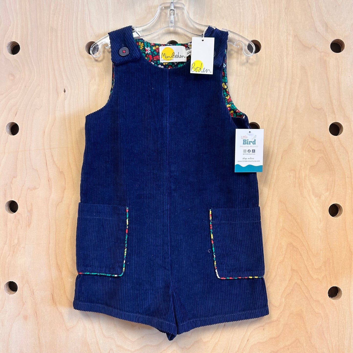 Blue Floral Lined Romper NEW!