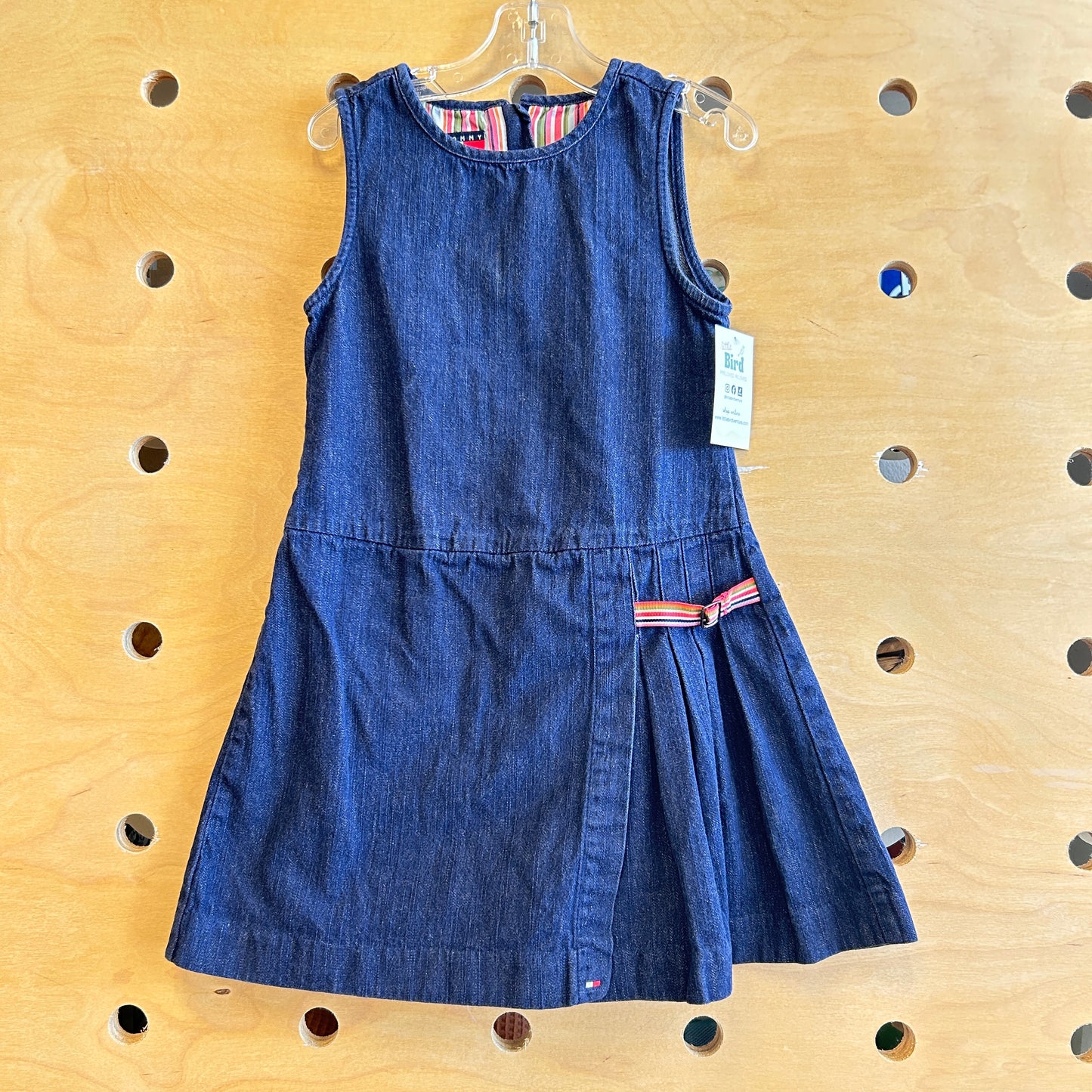 Denim Pleated Tank Dress