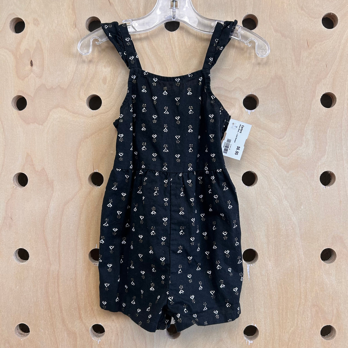 Black White + Gold Romper