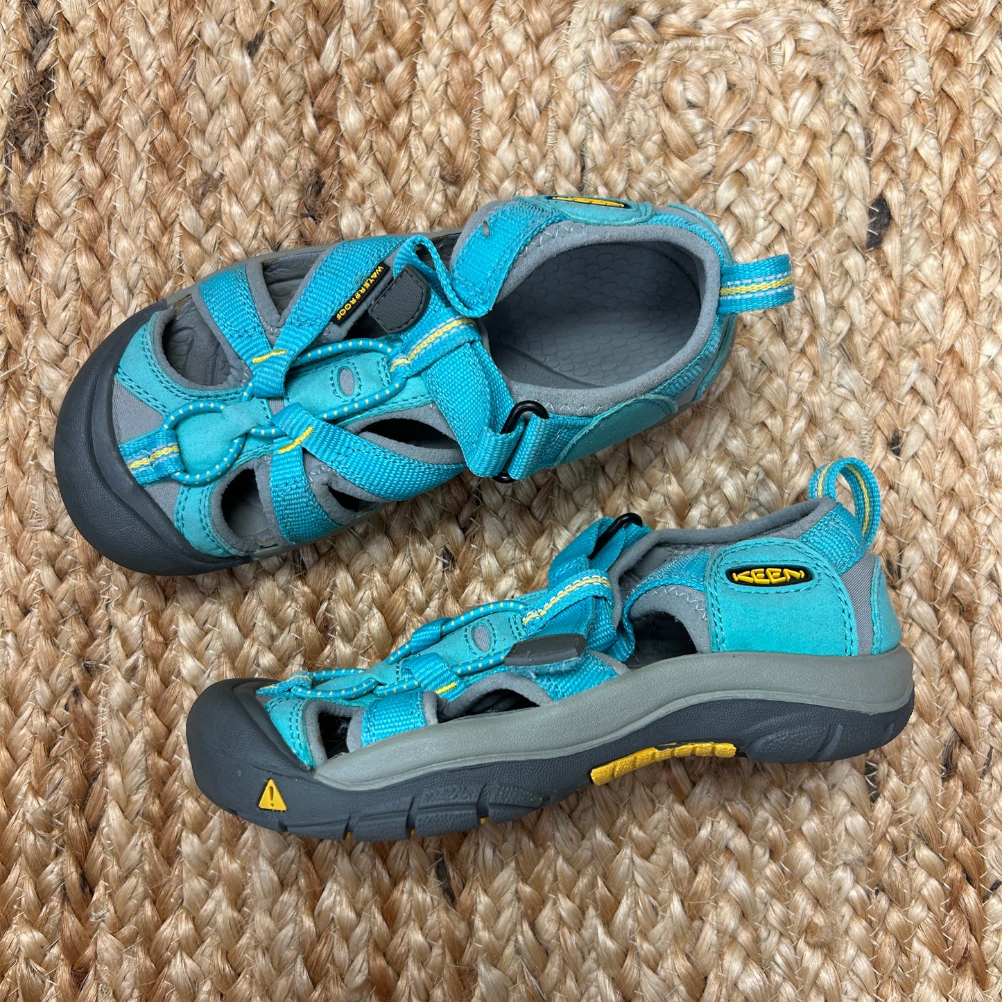 Teal Velcro Hiking Sandals