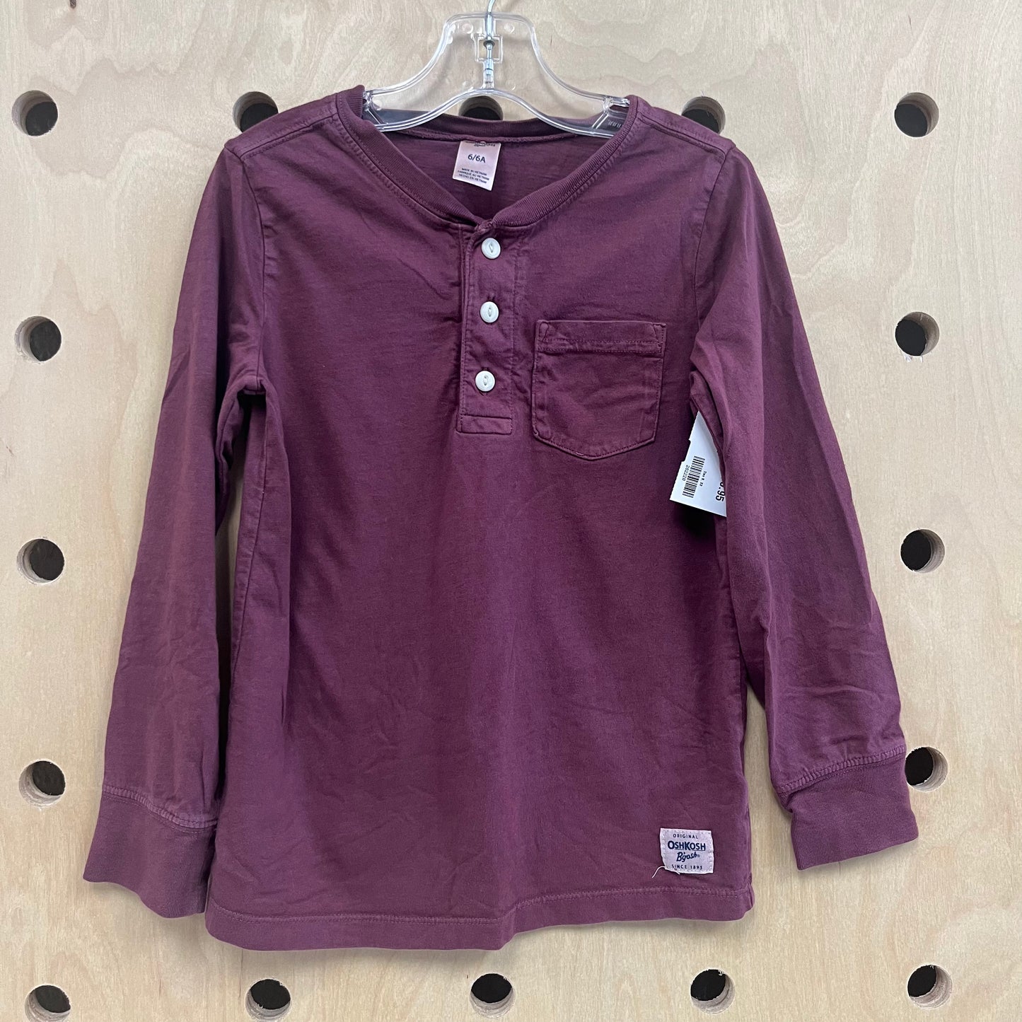 Burgundy LS Henley