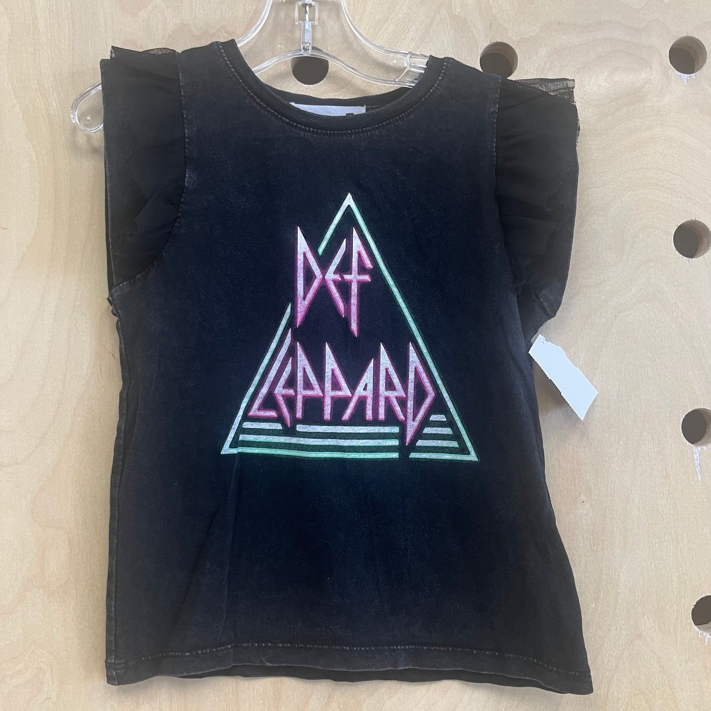 Grey Def Leppard Ruffle Sleeve Tank