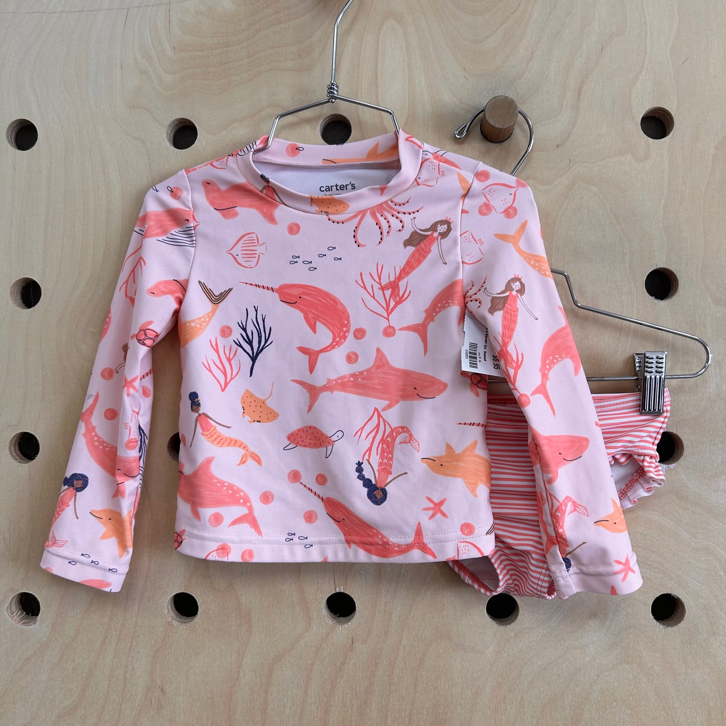 Pink Mermaid & Narwhal 2pc. Swimsuit