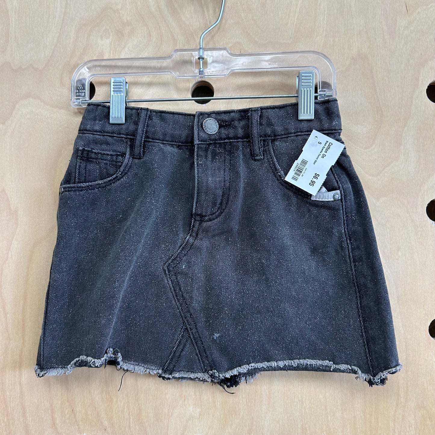Black Sparkle Denim Skirt