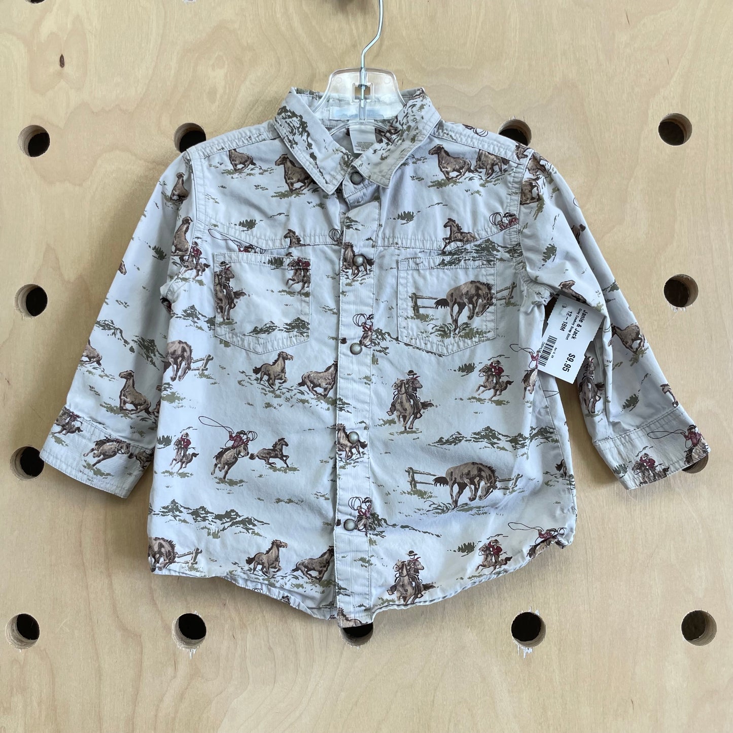 Grey Cowboy Snap Shirt