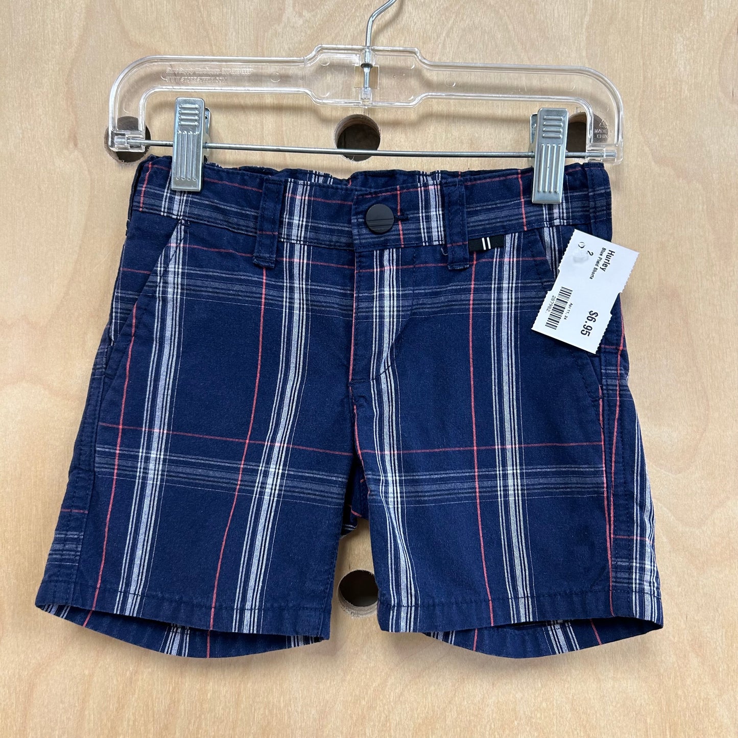 Blue Plaid Shorts