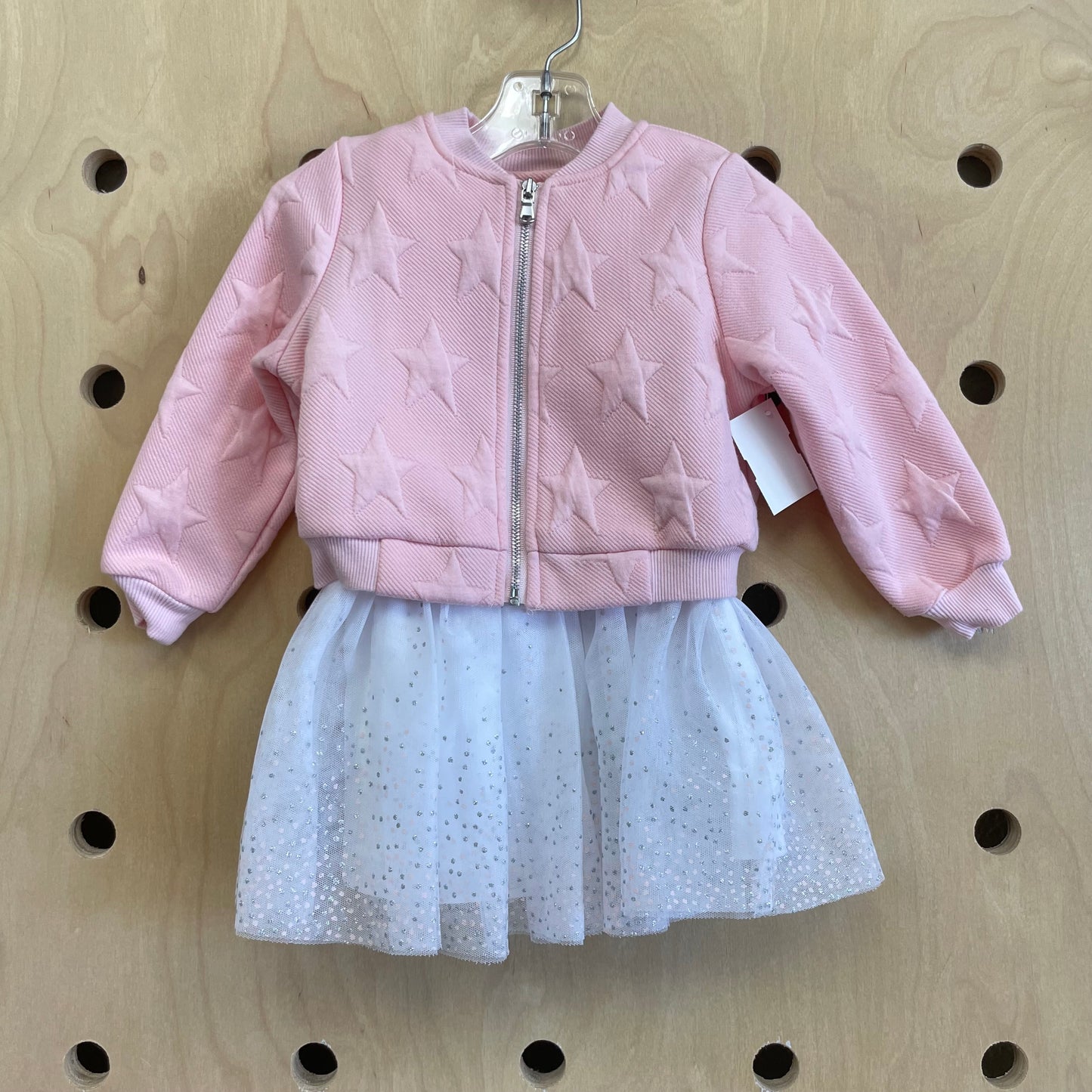Pink Stars + Glitter Tulle Jacket + Dress