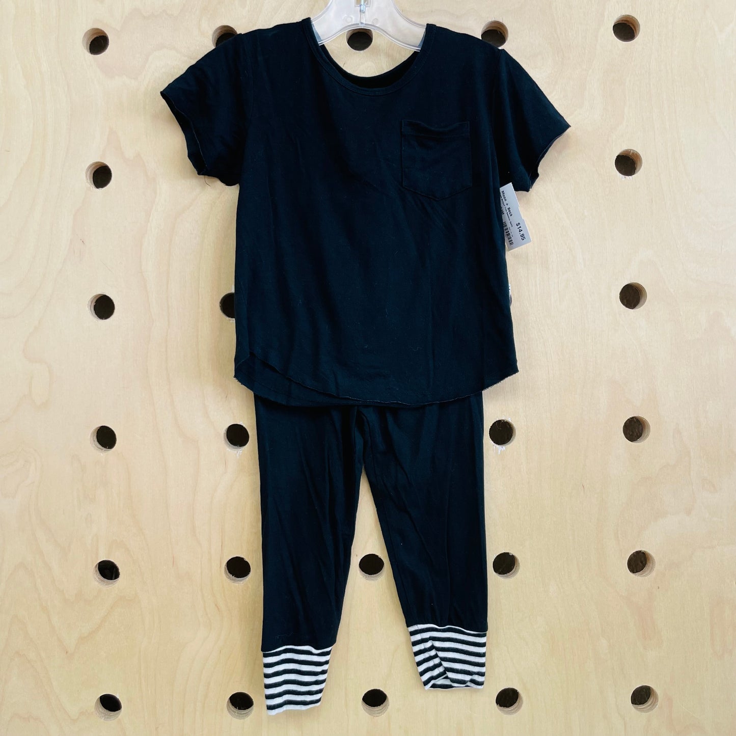 Black Striped Trim Bamboo Outfit