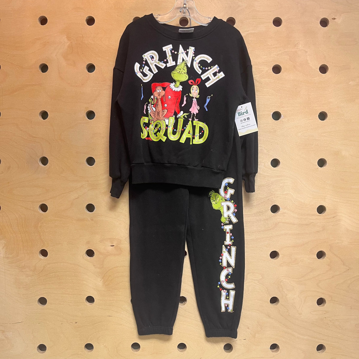 Black Grinch Squad Fleece Outfit