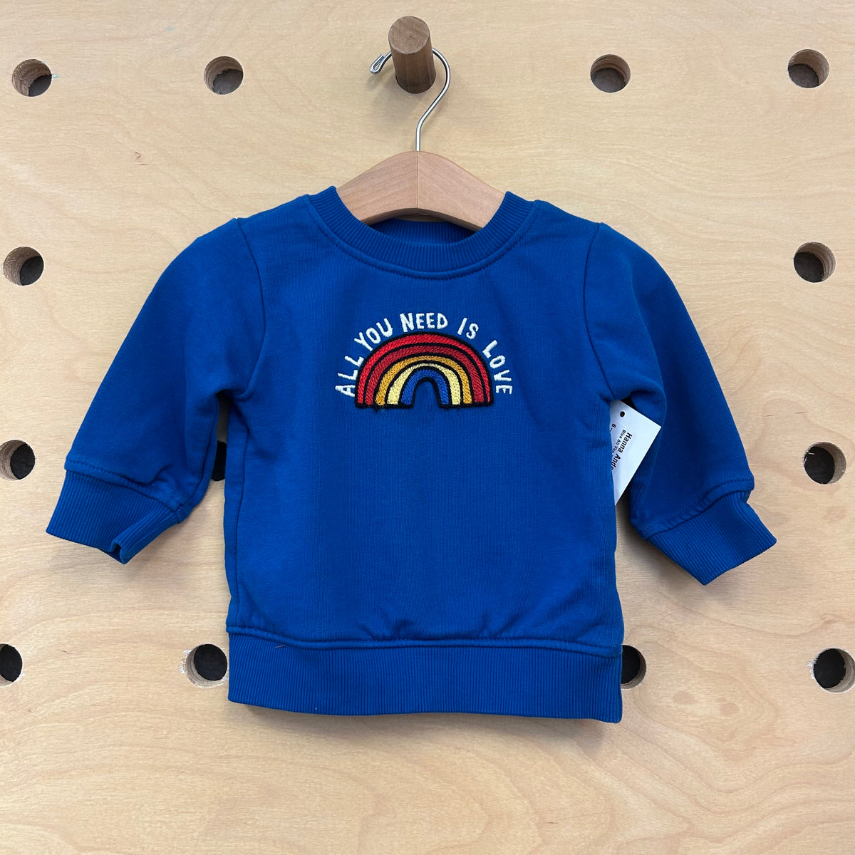 Blue All You Need is Love Pullover