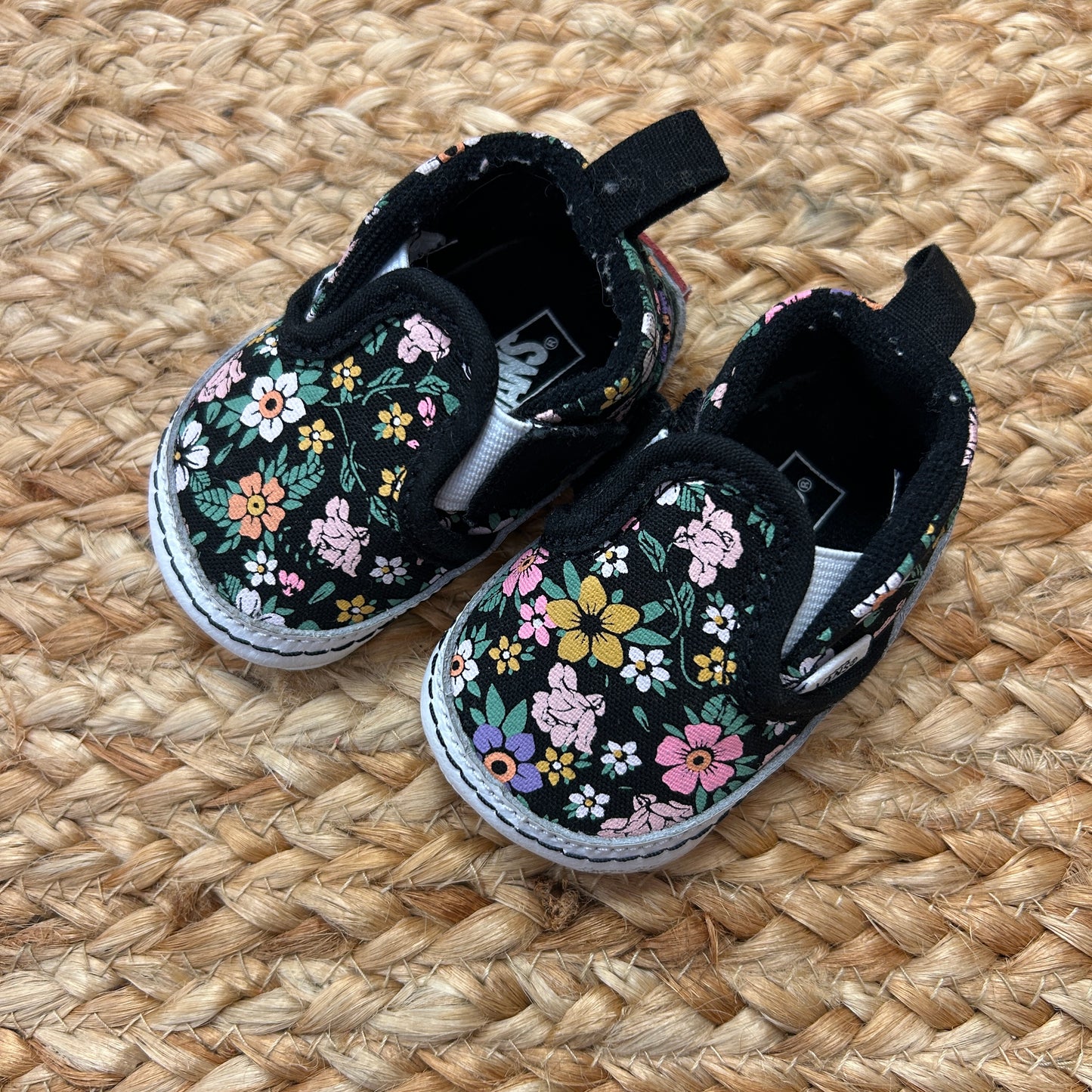 Black Floral Crib Walkers