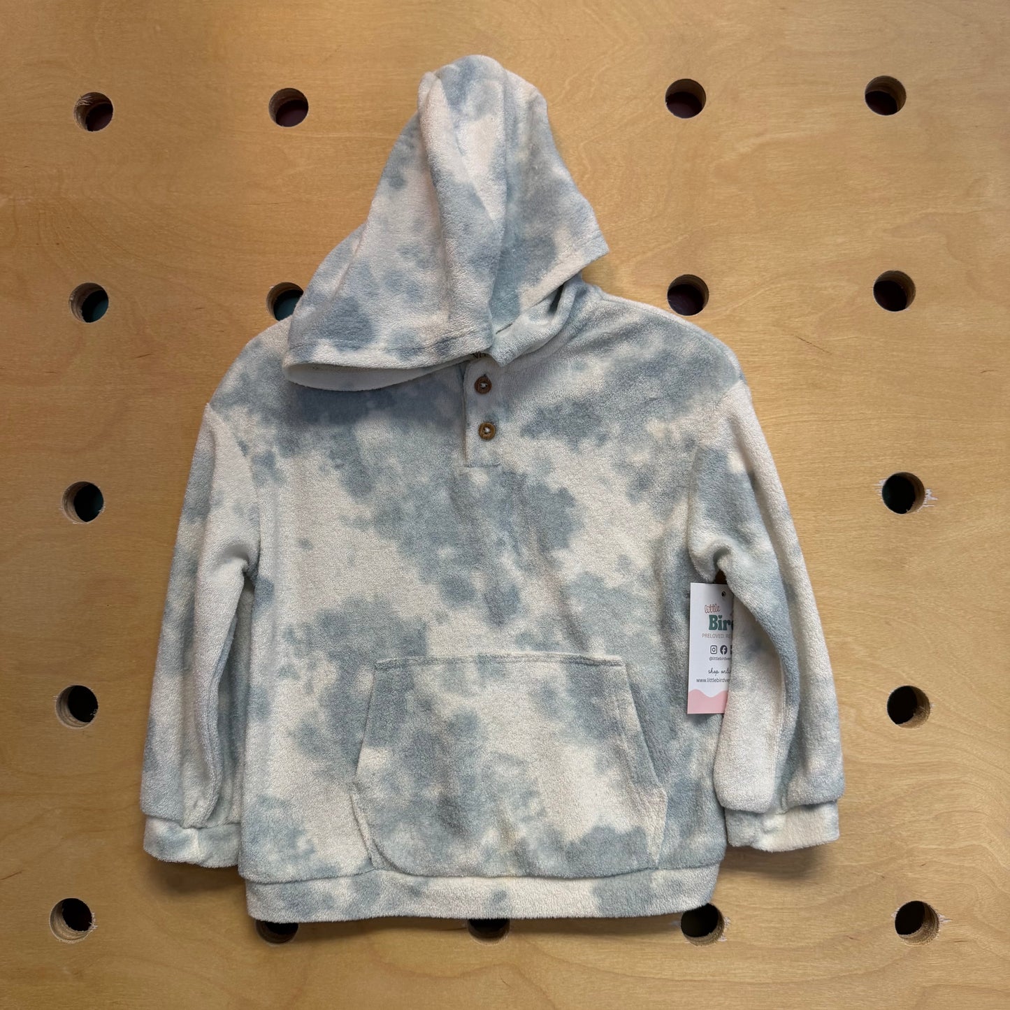 Blue Tie Dye Terry Hoodie