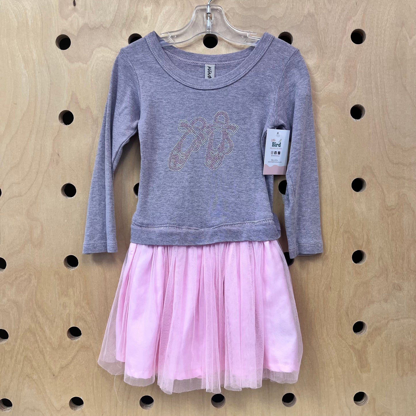 Grey & Pink Ballerina Dress