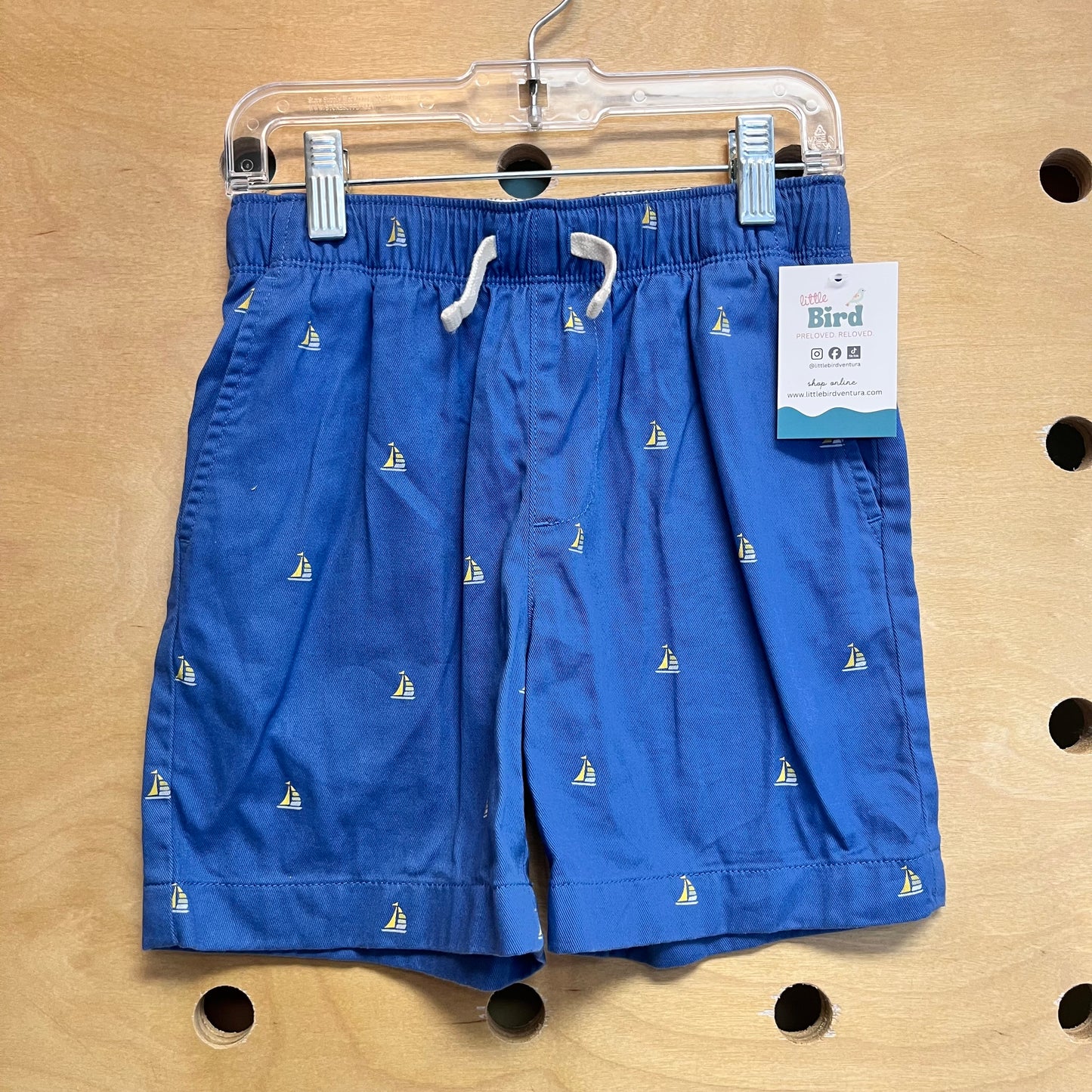 Blue Sailboat Drawstring Shorts