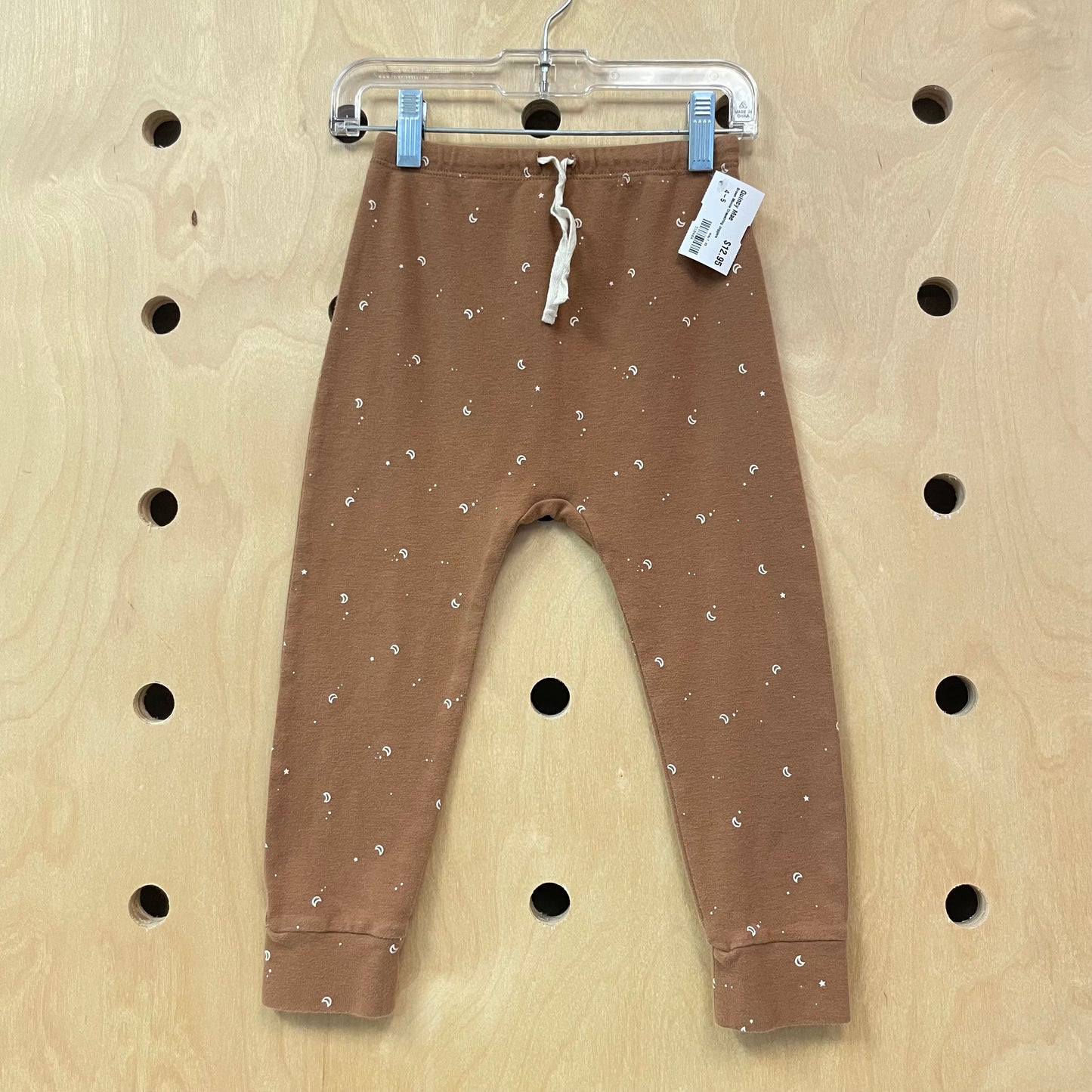 Brown Moons Drawstring Joggers