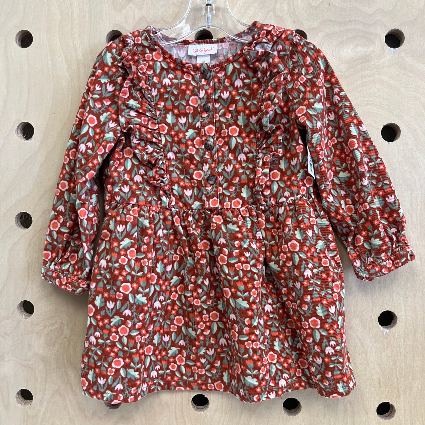 Orange Floral Dress