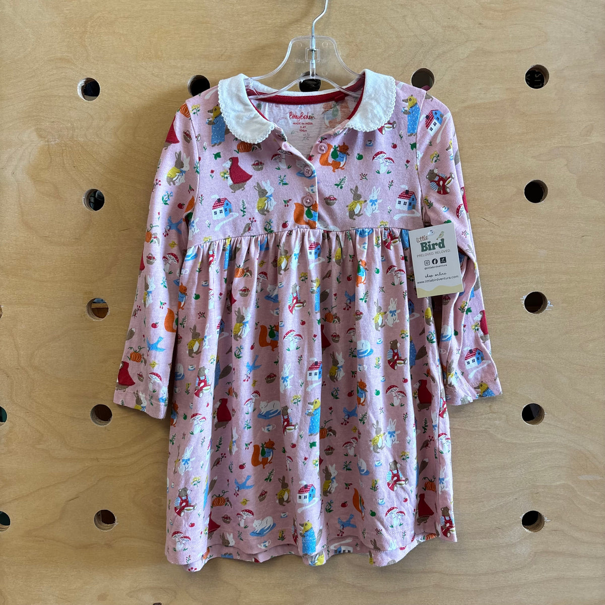 Pink Red Riding Hood Collar Dress