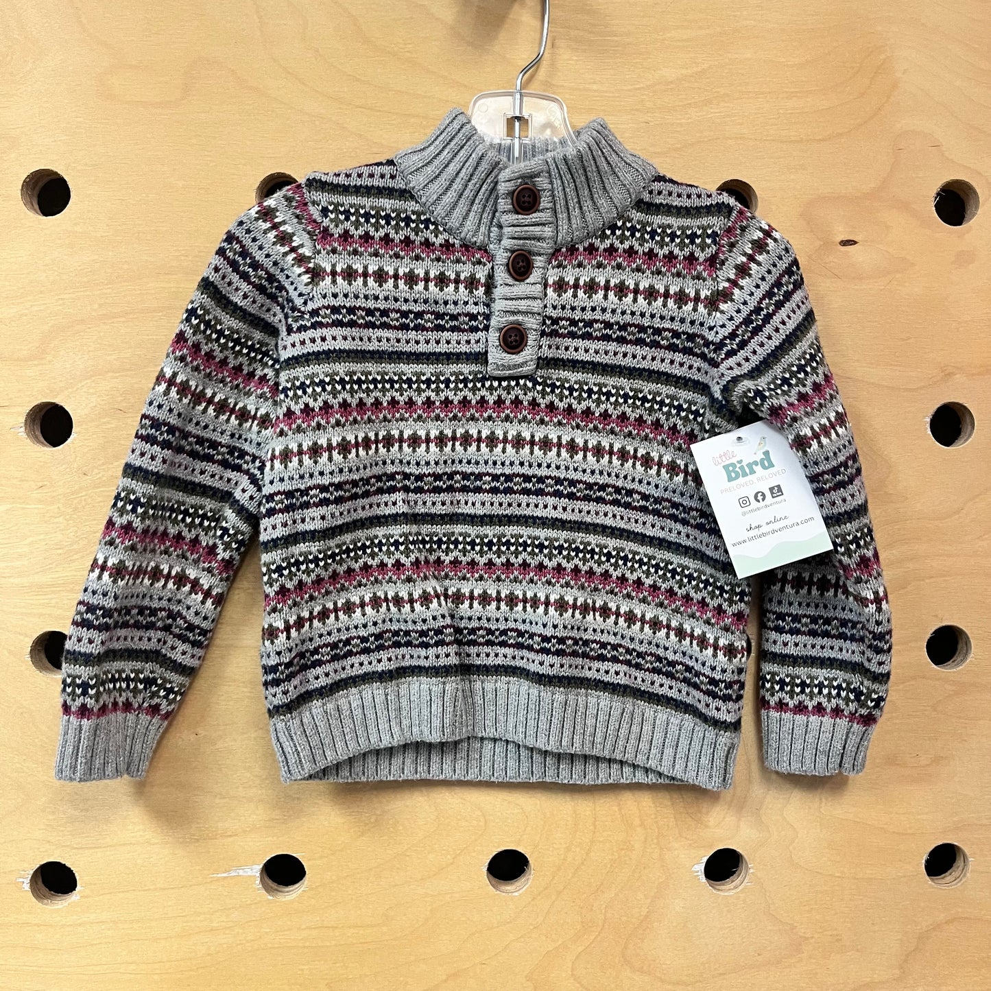 Wood Button Sweater