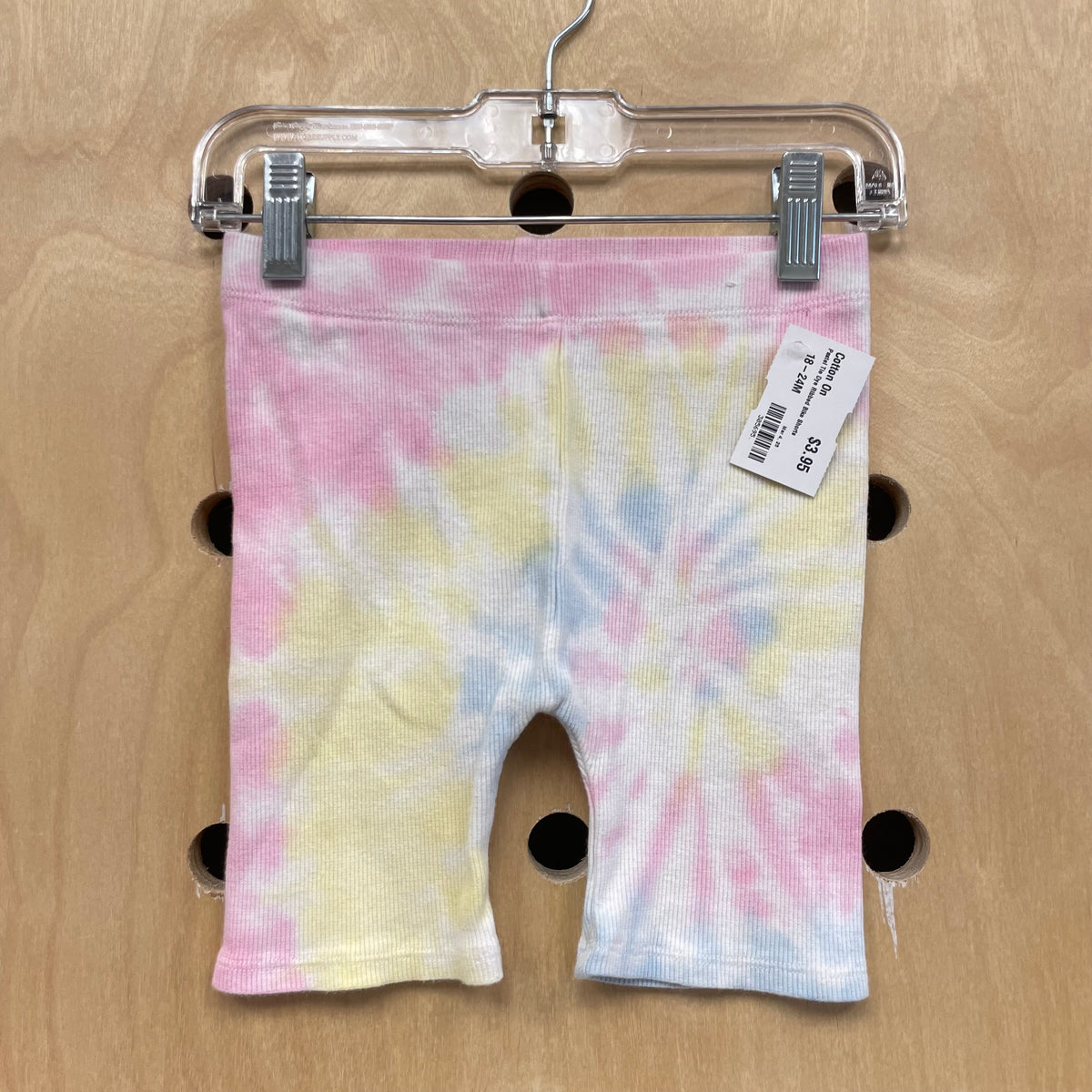 Pastel Tie Dye Ribbed Bike Shorts