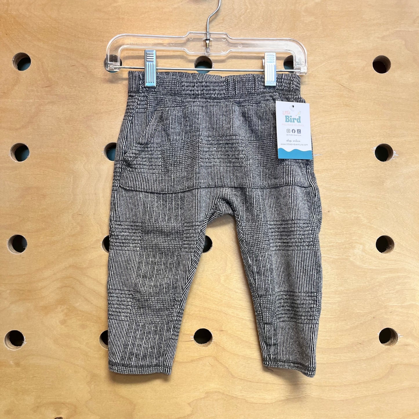 Black/White Striped Soft Pants
