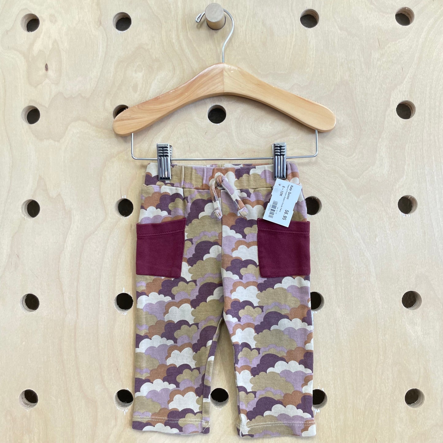 Taupe & Purple Organic Clouds Pants
