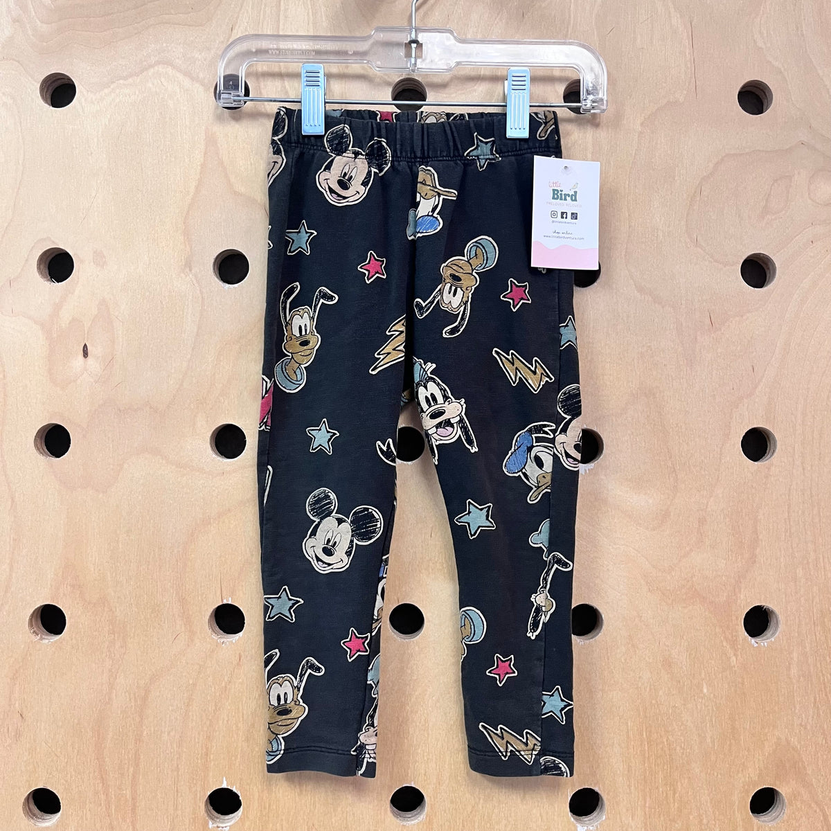 Grey Cotton Mickey & Friends Leggings