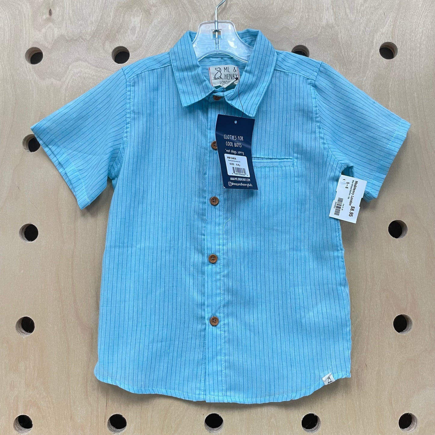 Blue Striped Button-Up