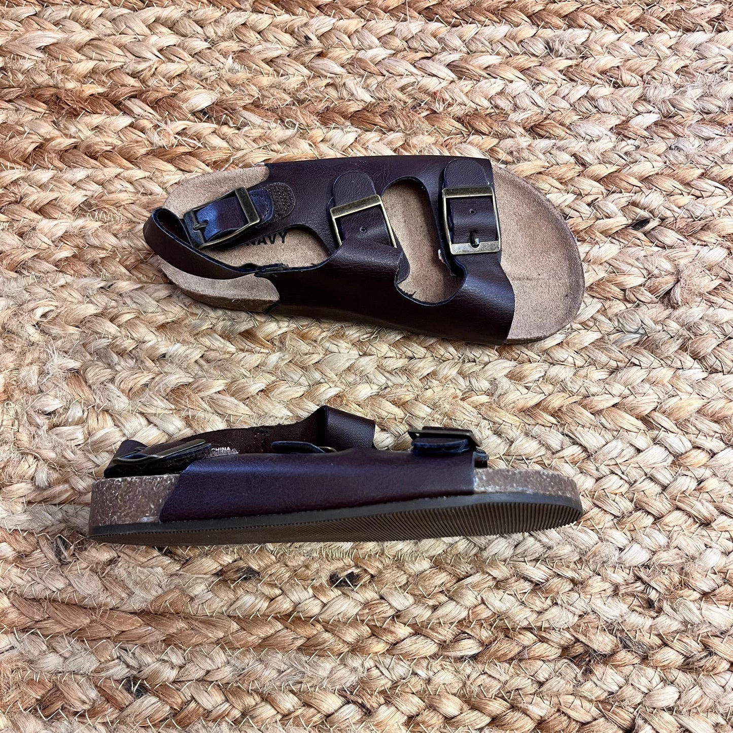 Brown Buckle Sandals