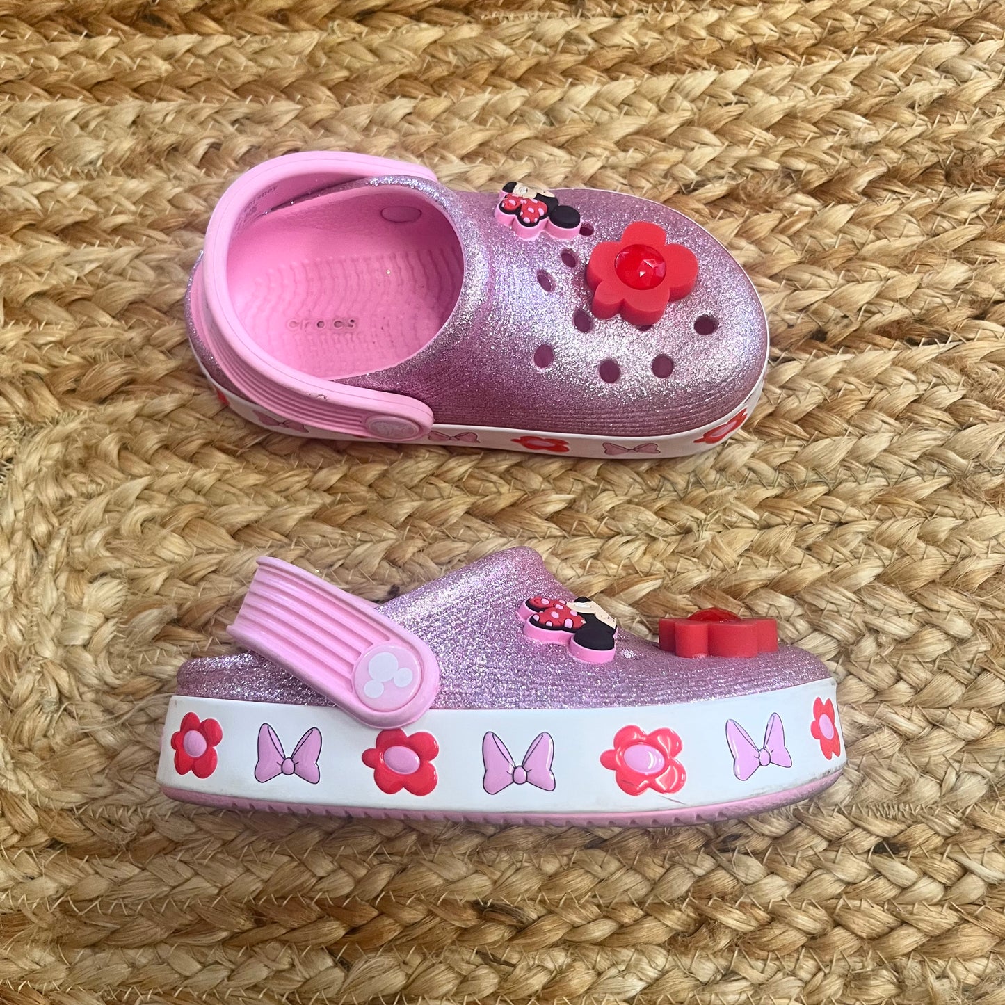 Pink Minnie Mouse Light-Up Platform Clogs
