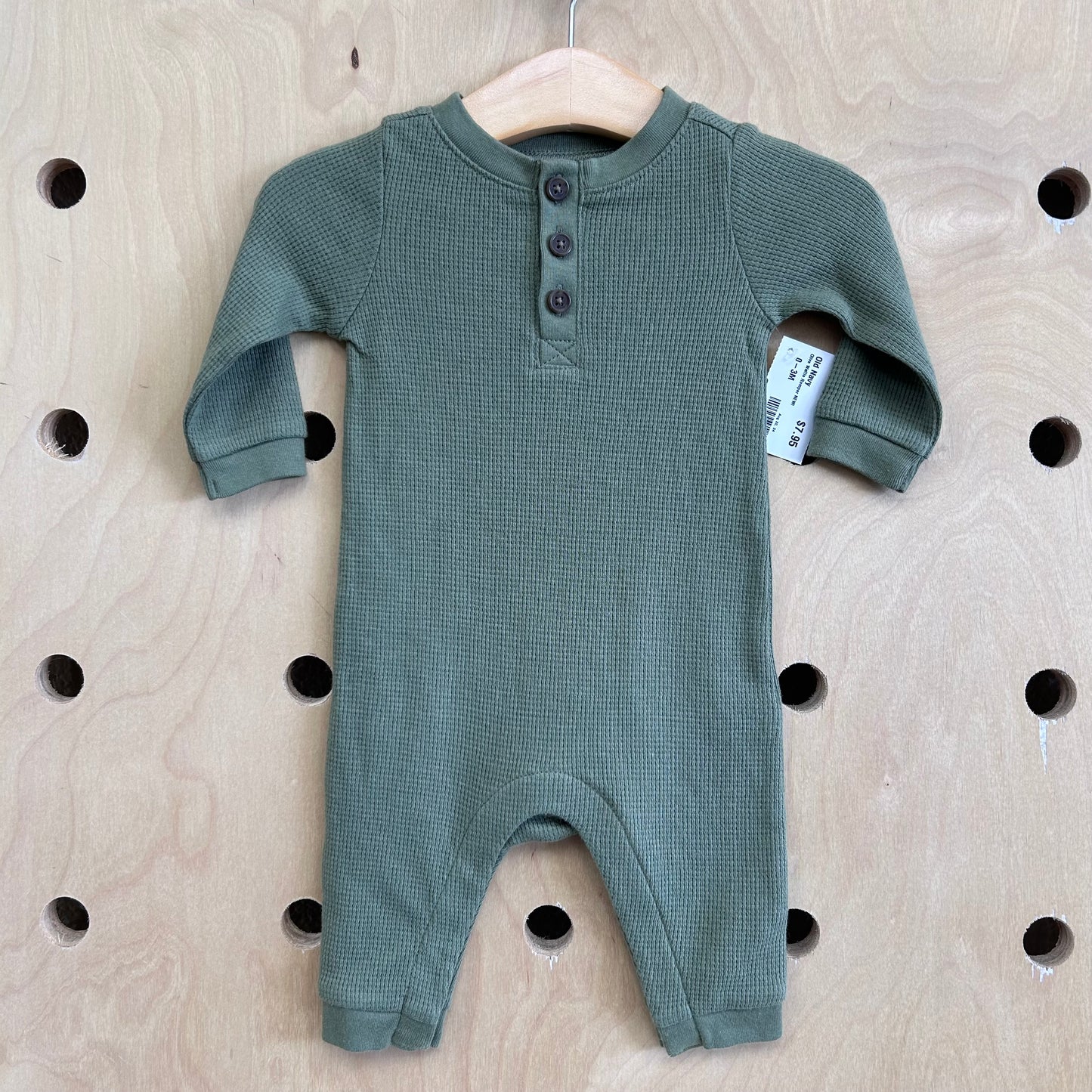Olive Waffle Romper NEW!