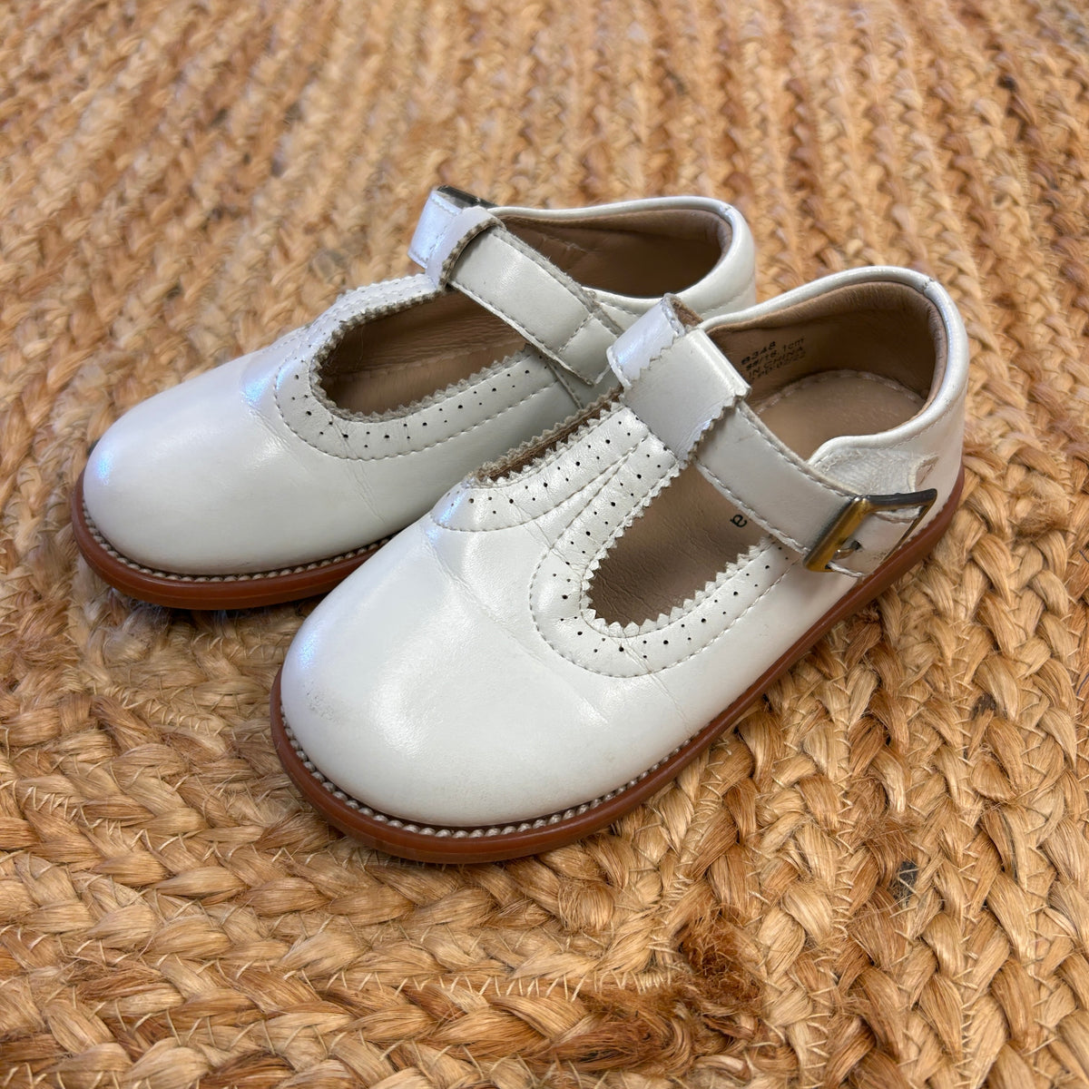 White T-Strap Mary Jane Dress Shoes