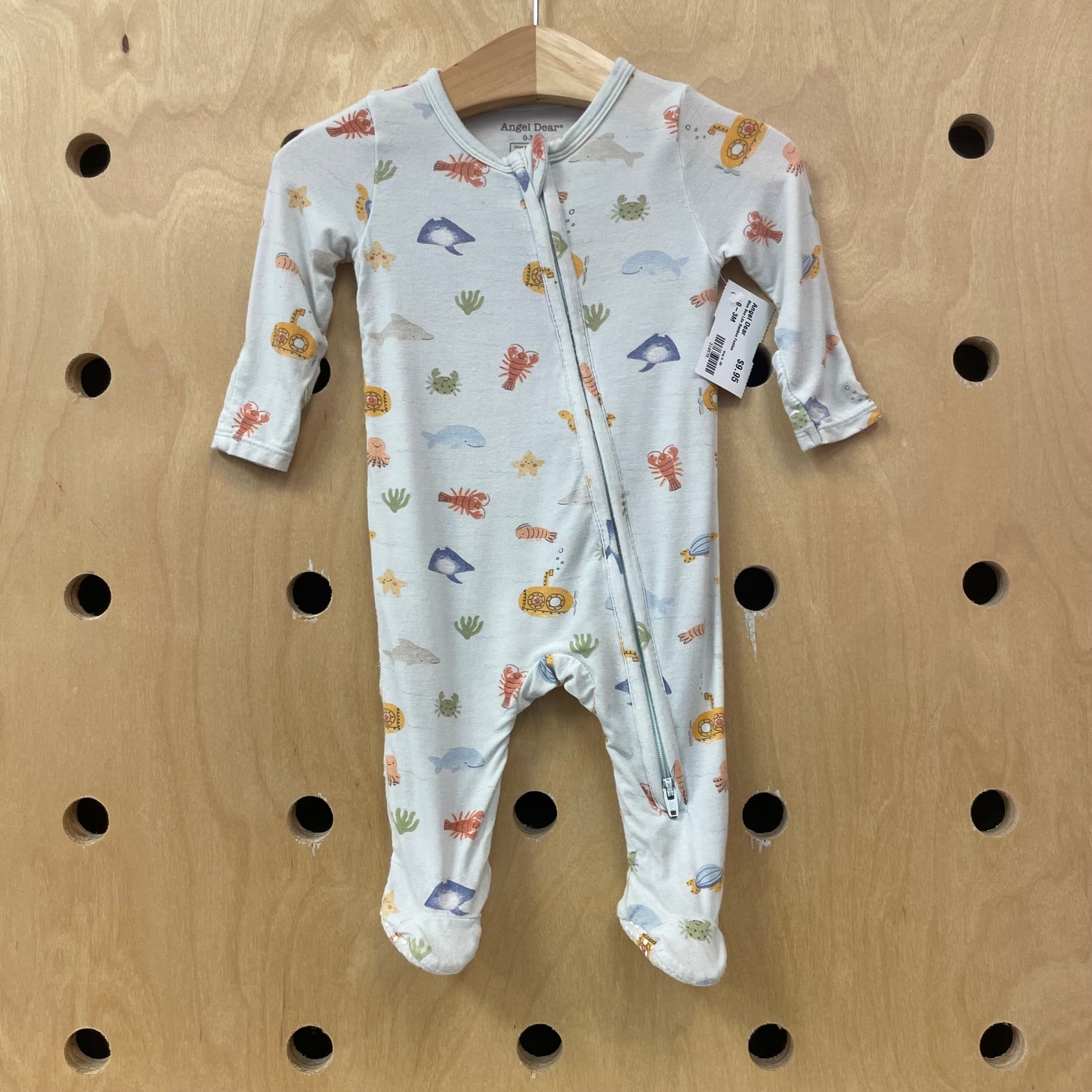 Blue Sea Life Bamboo Footies