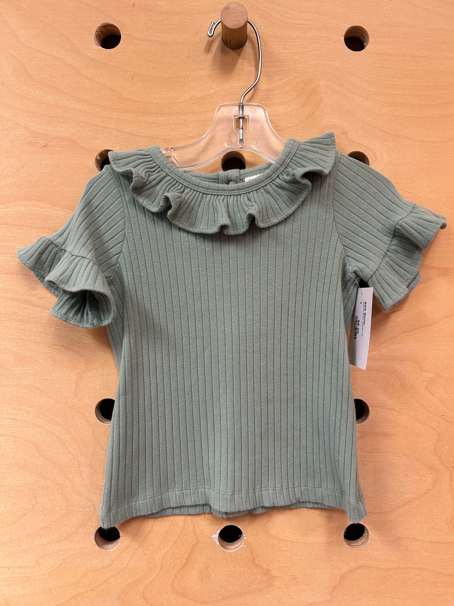 Organic Green Ribbed Top