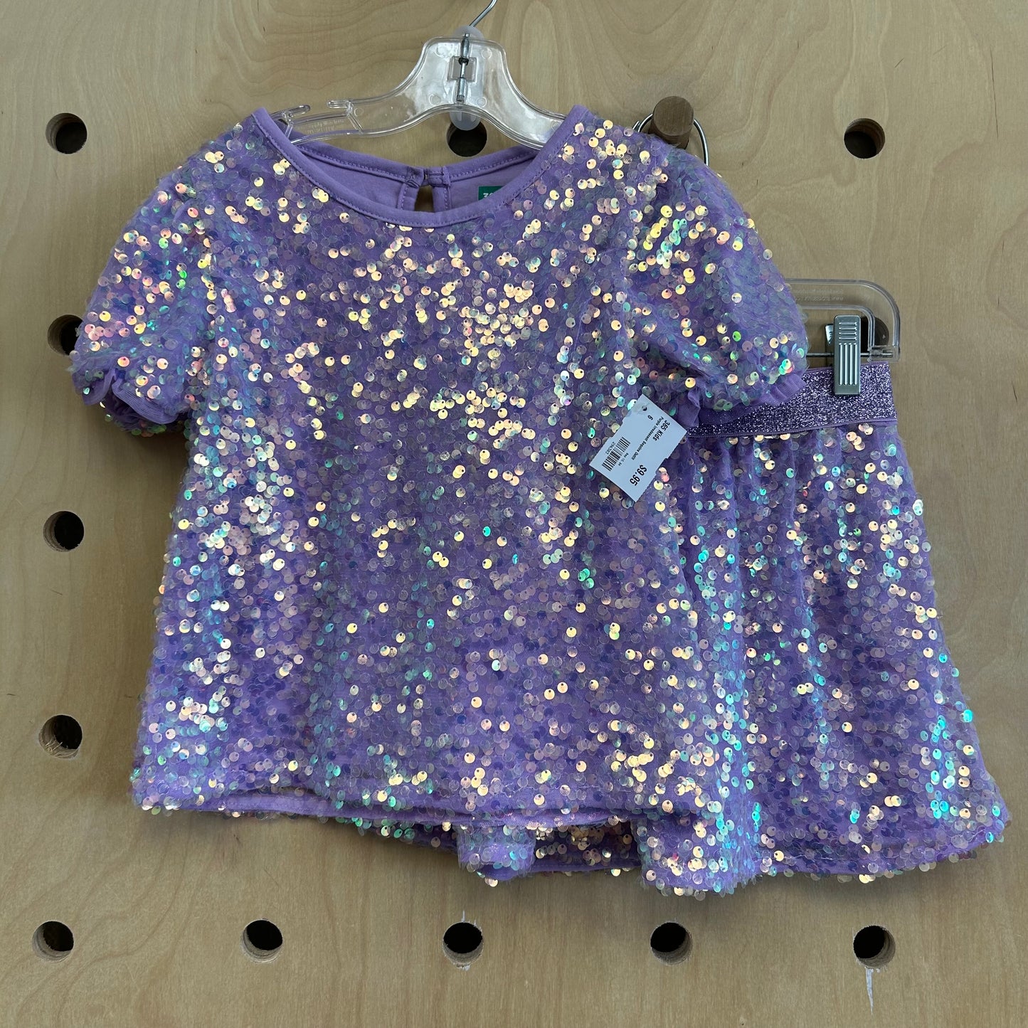 Purple Irredescent Sequins Outfit