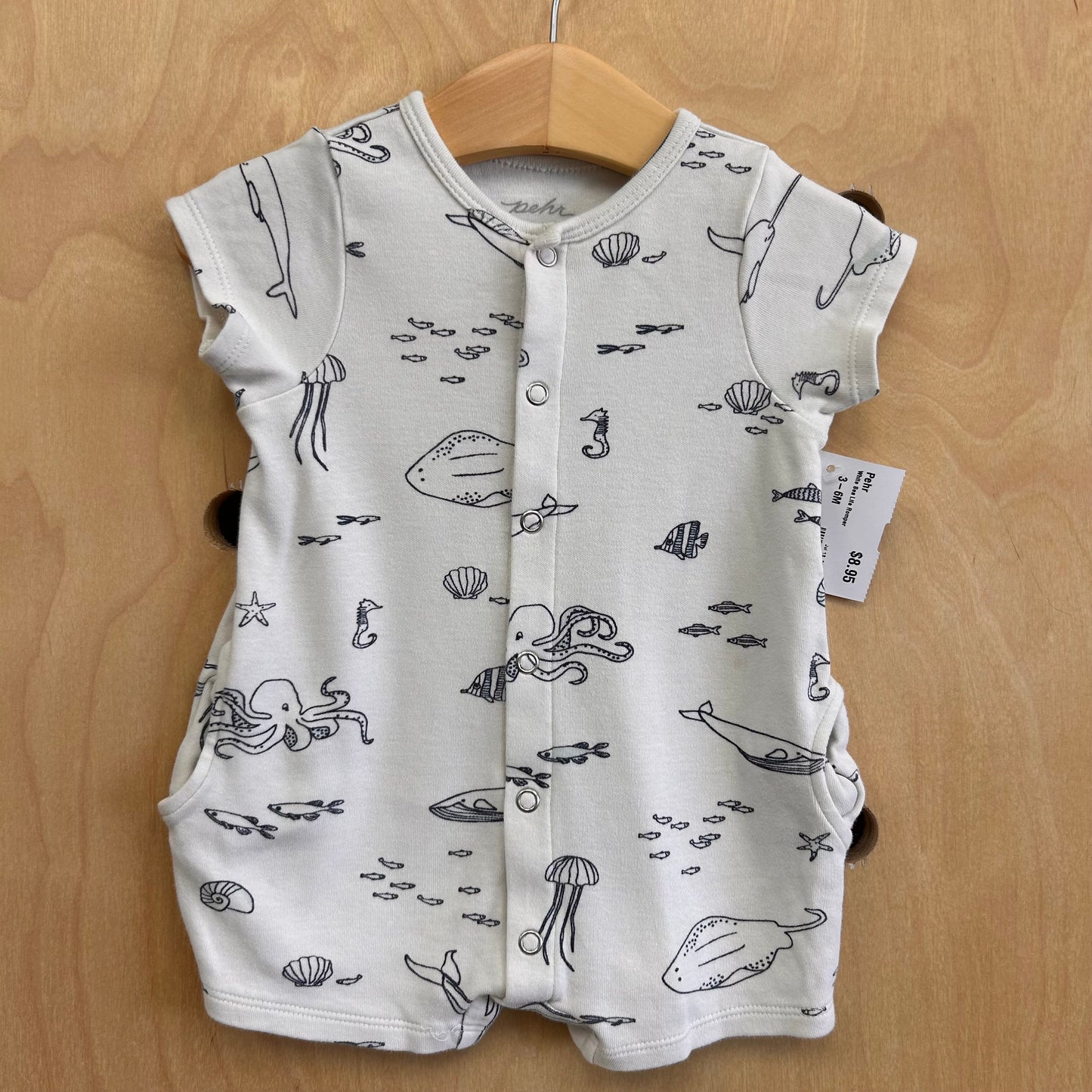 White Sea Life Romper