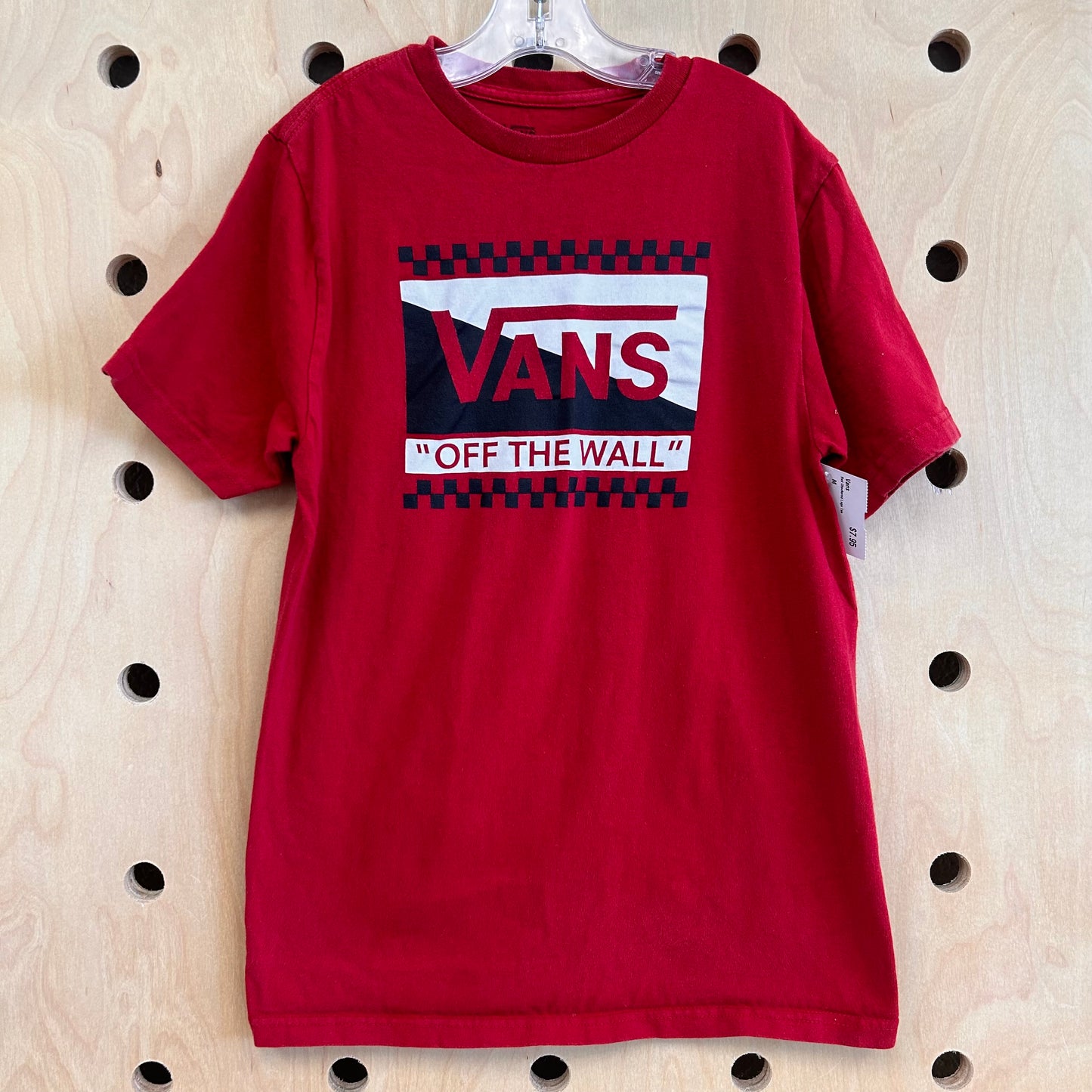 Red Checkered Logo Tee
