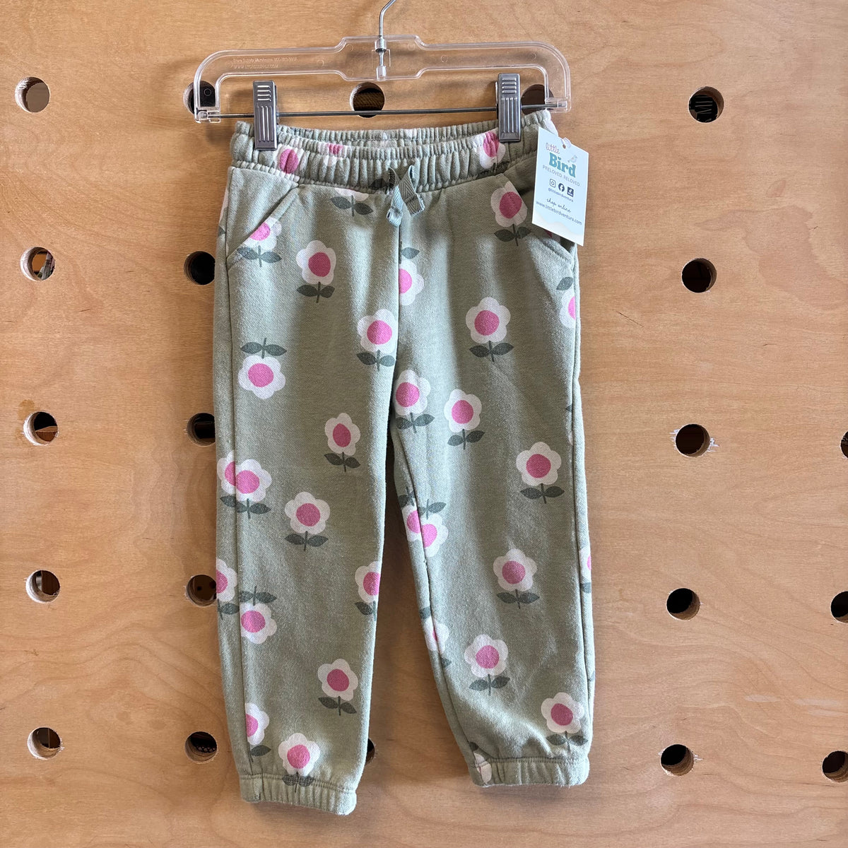 Green Floral Joggers
