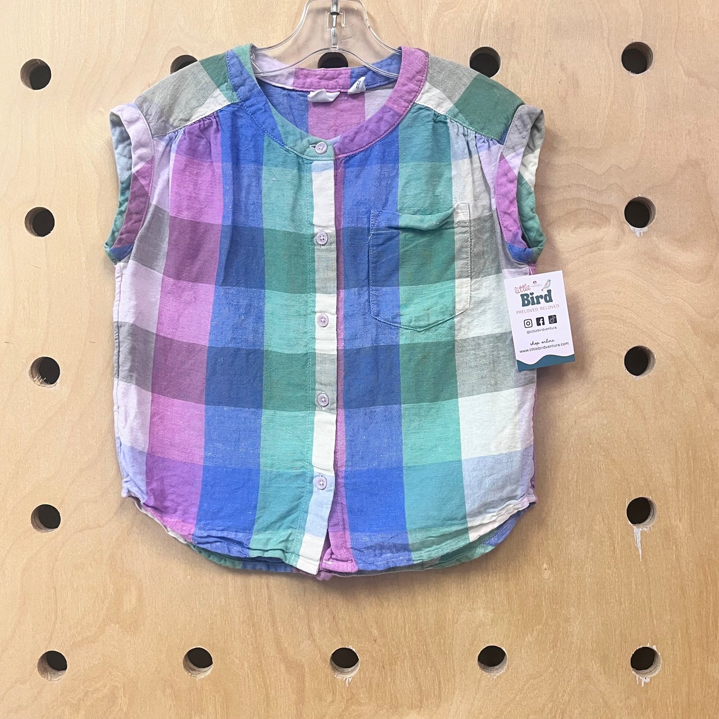 Colorful Plaid Button Up Shirt