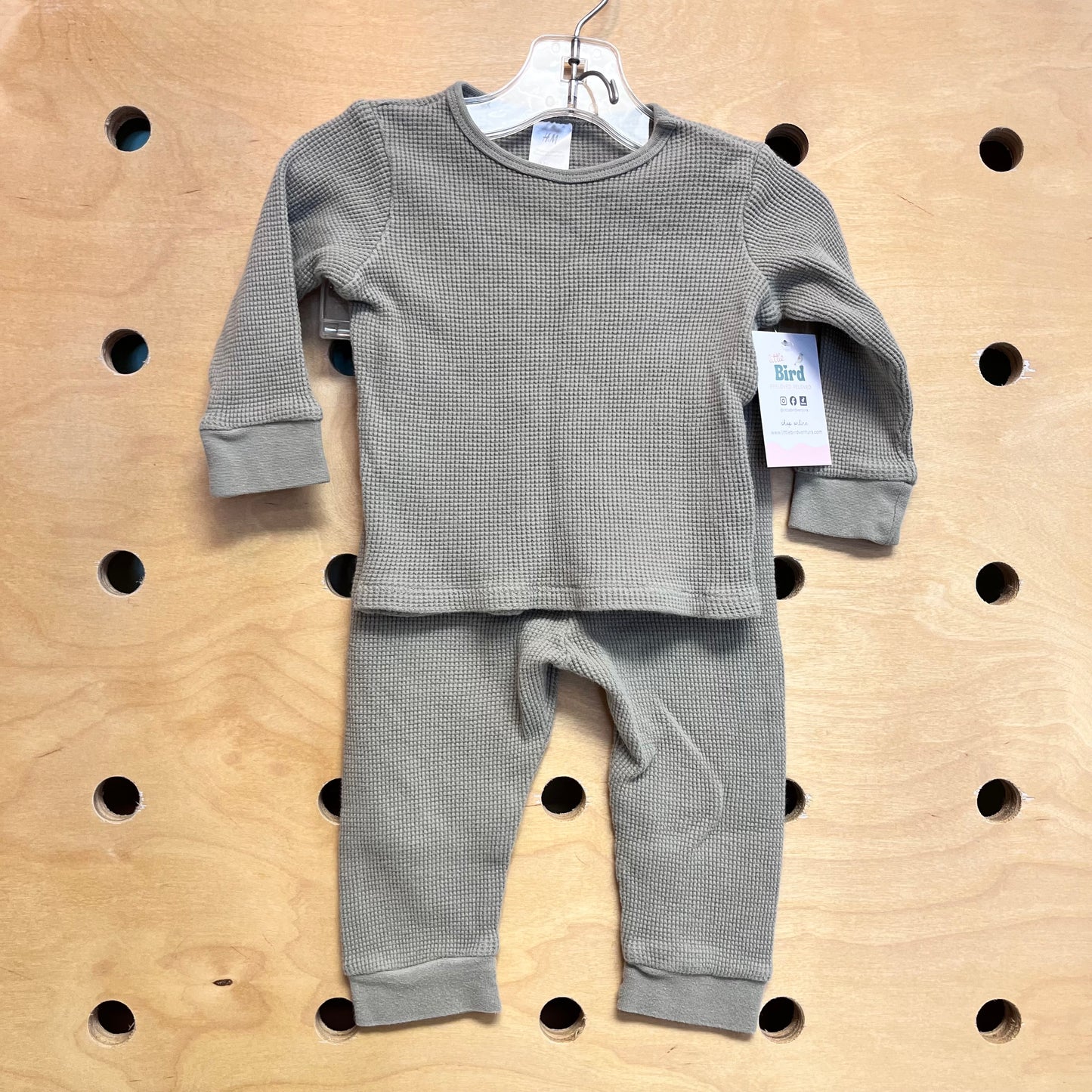Organic Green Waffle Knit Outfit