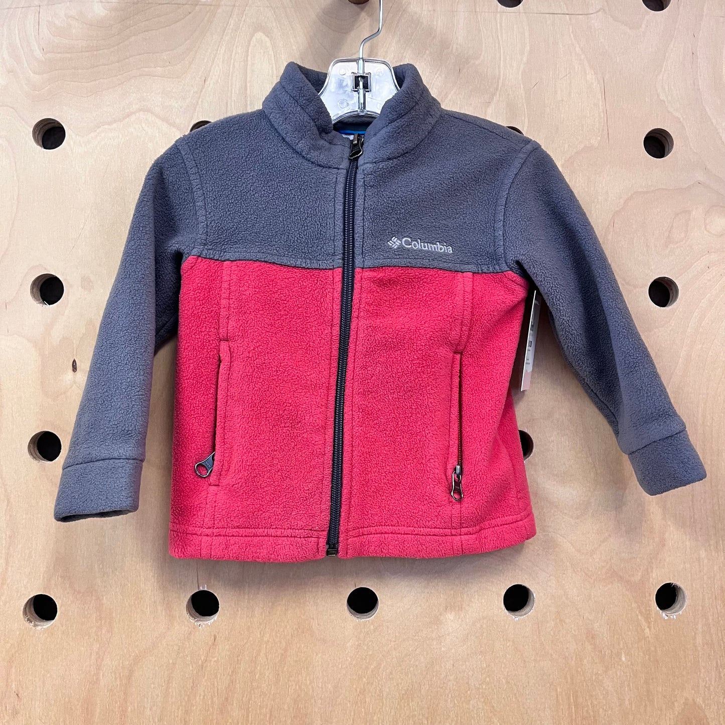 Grey + Red Fleece Jacket