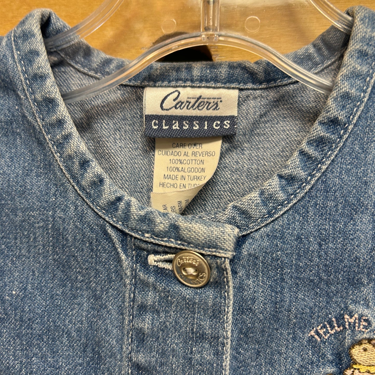 Carters Tell Me A Storry Denim Bear Dress
