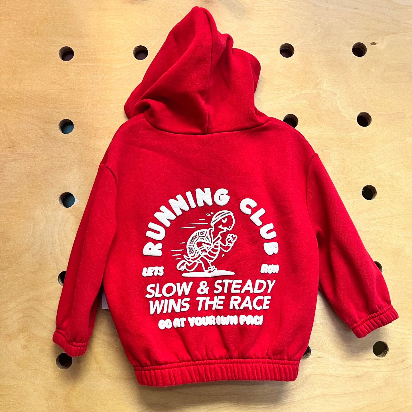 Red 'Running Club' Turtle Hoodie