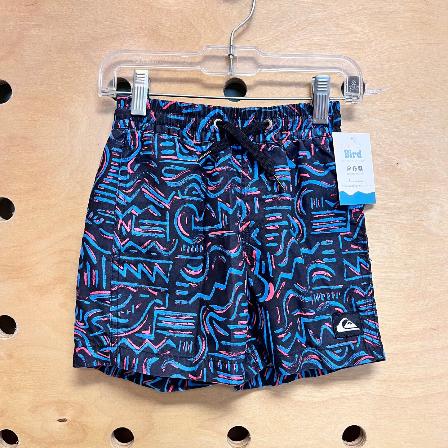 Black/Blue/Pink Swim Trunks