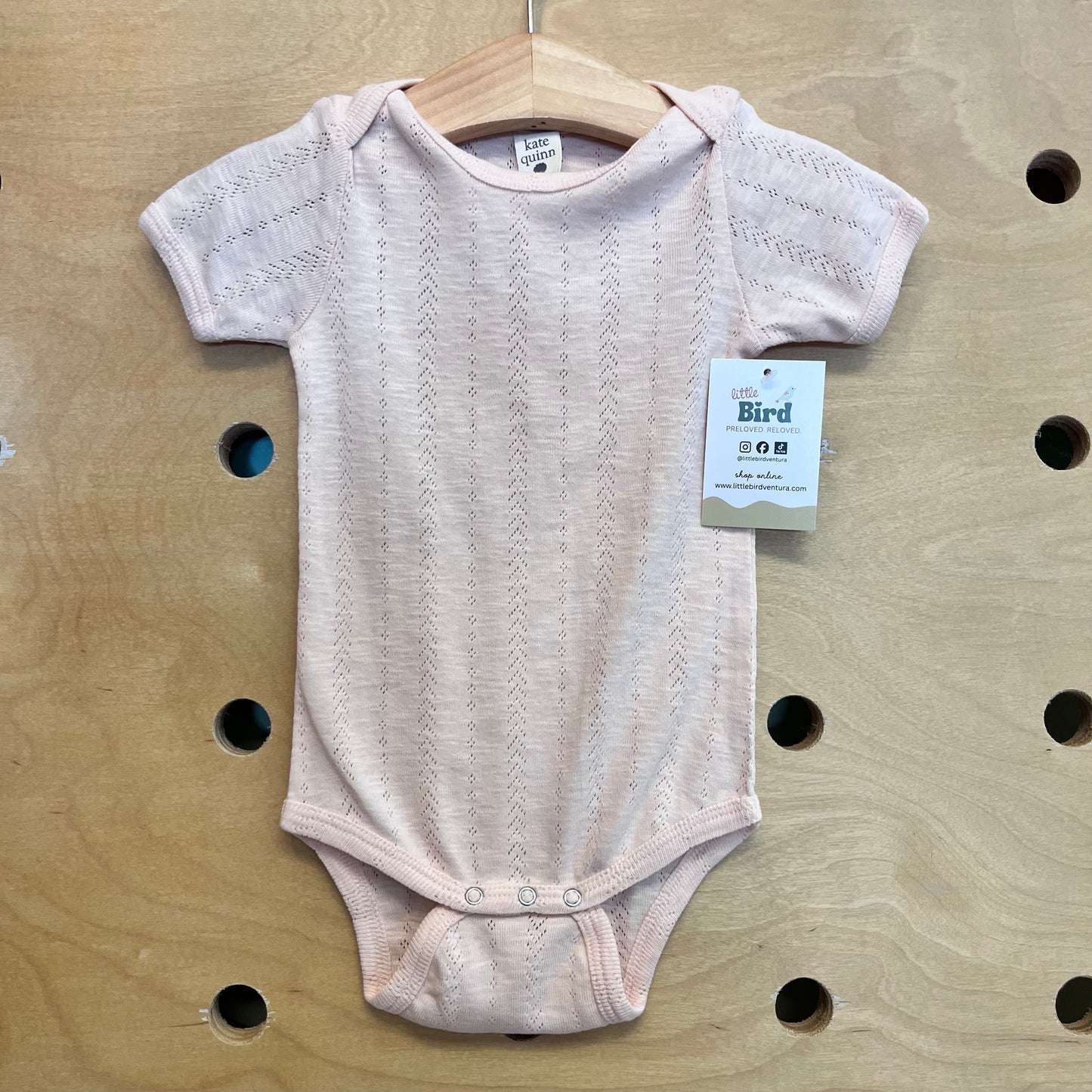 Organic Baby Pink Pointelle Bodysuit