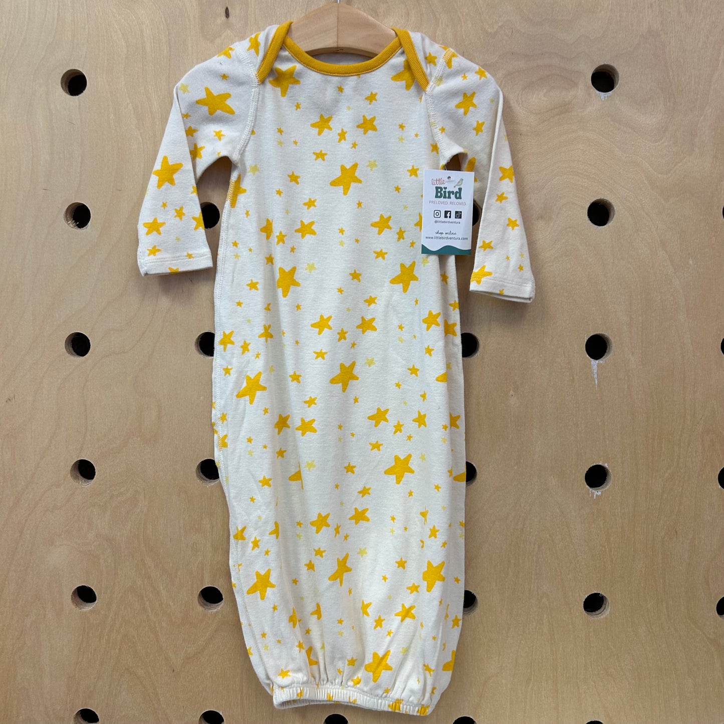 Cream & Yellow Star Organic Sleep Sack