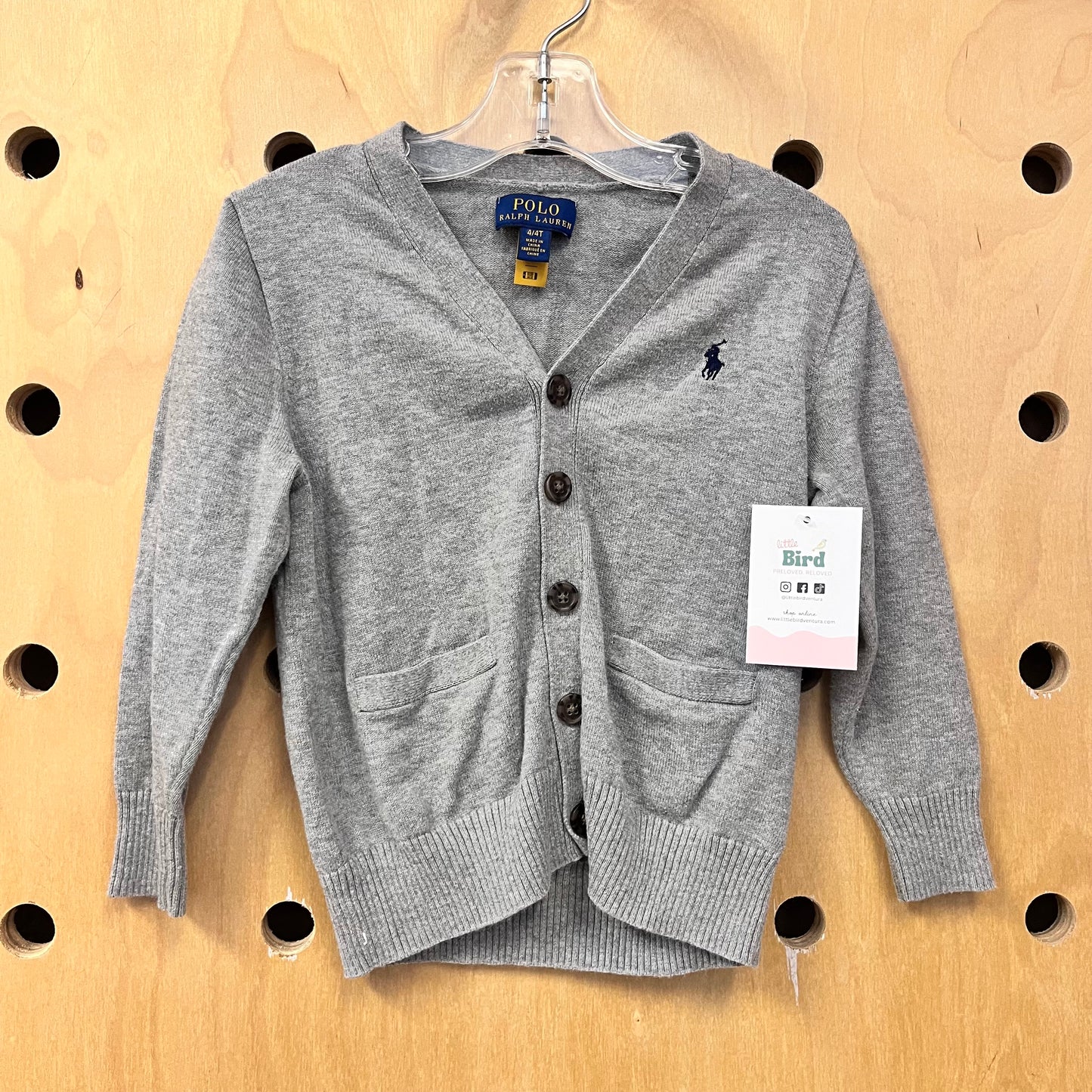 Grey Button Up Cardigan