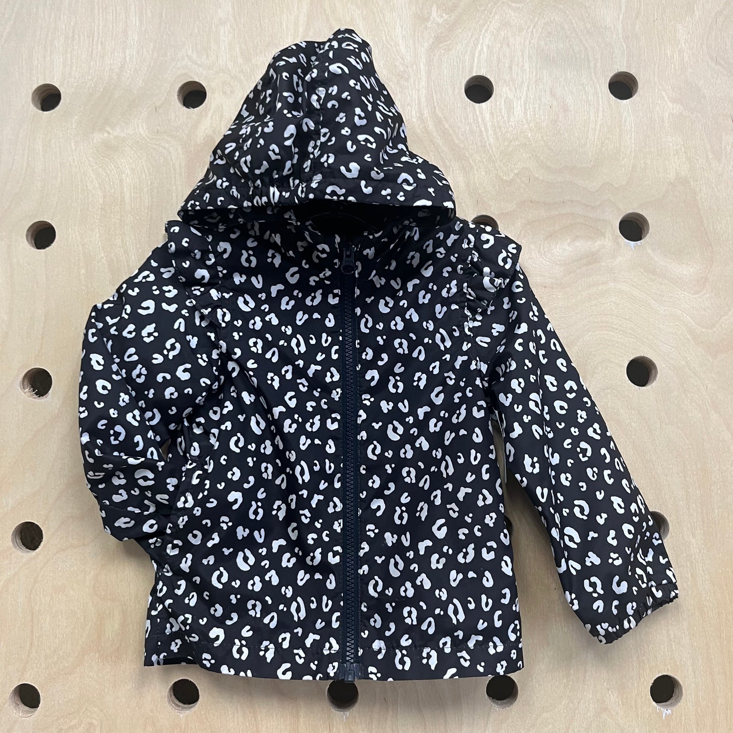 Black Cheetah Hoodie Windbreaker