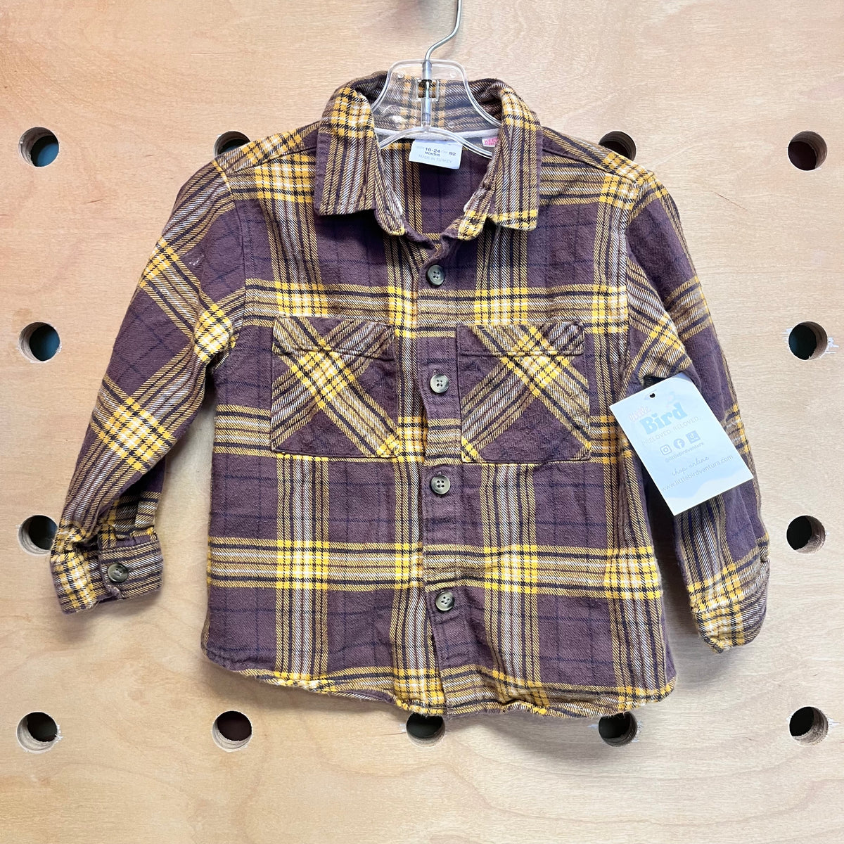 Brown/Yellow Plaid Flannel