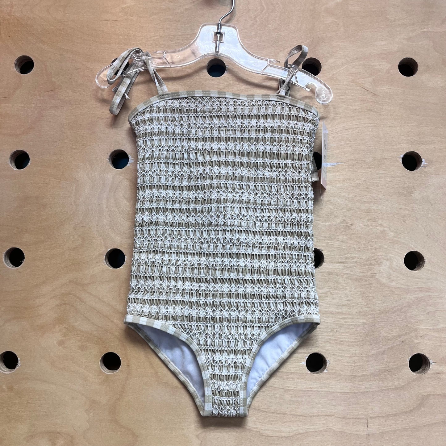 Light Green Smocked Swimsuit