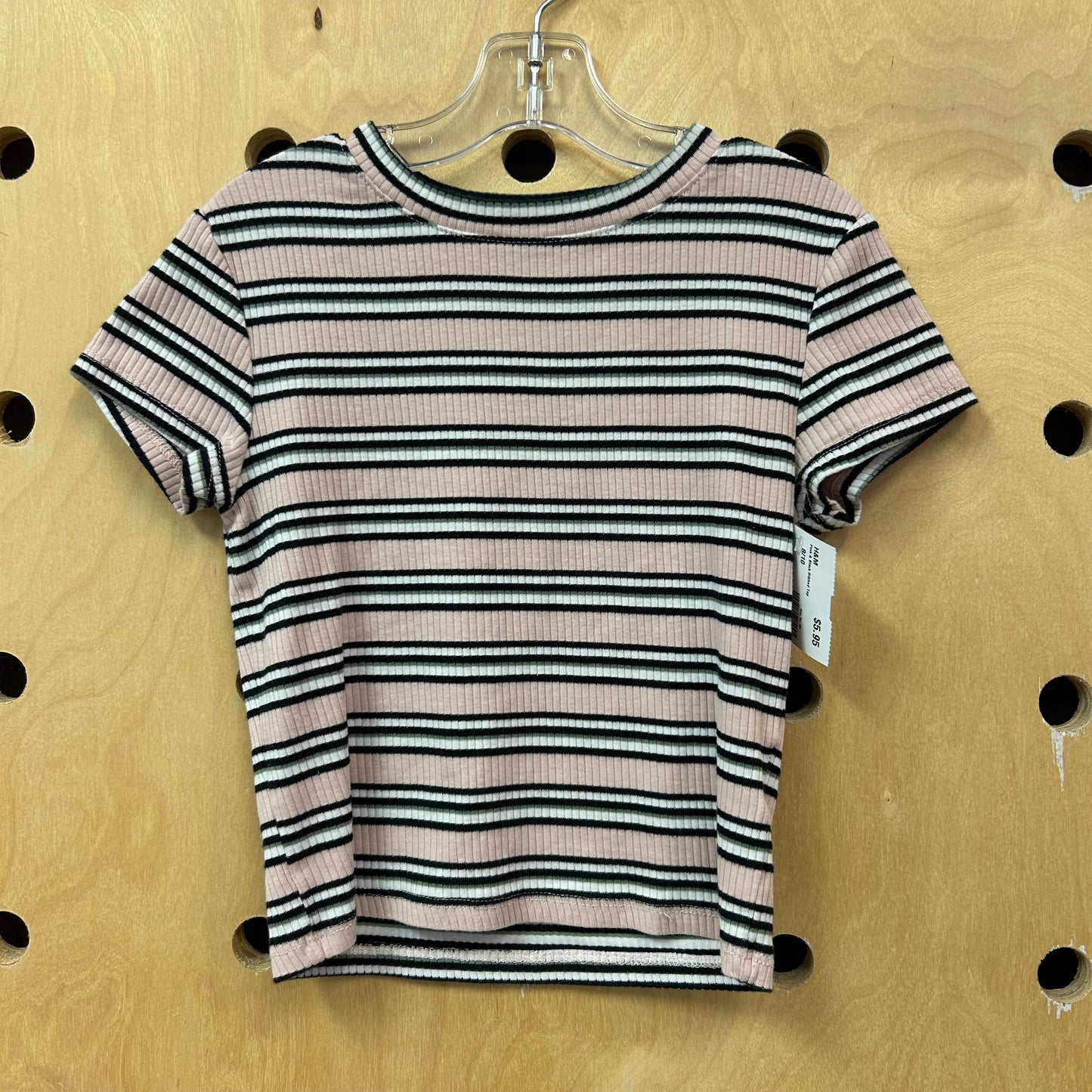 Pink & Black Ribbed Top
